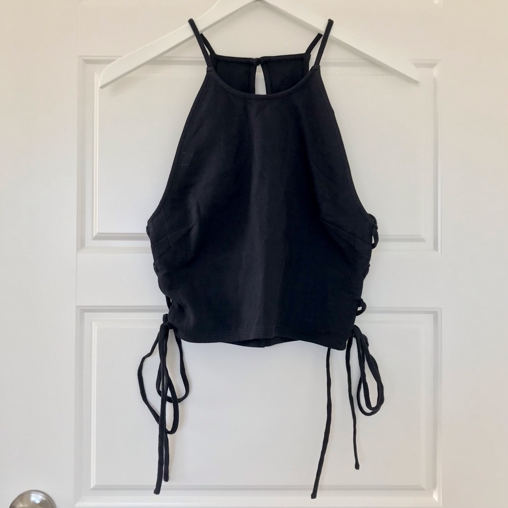 UNBRANDED // (stained) NWOT Women's Cropped Halter Tank Top